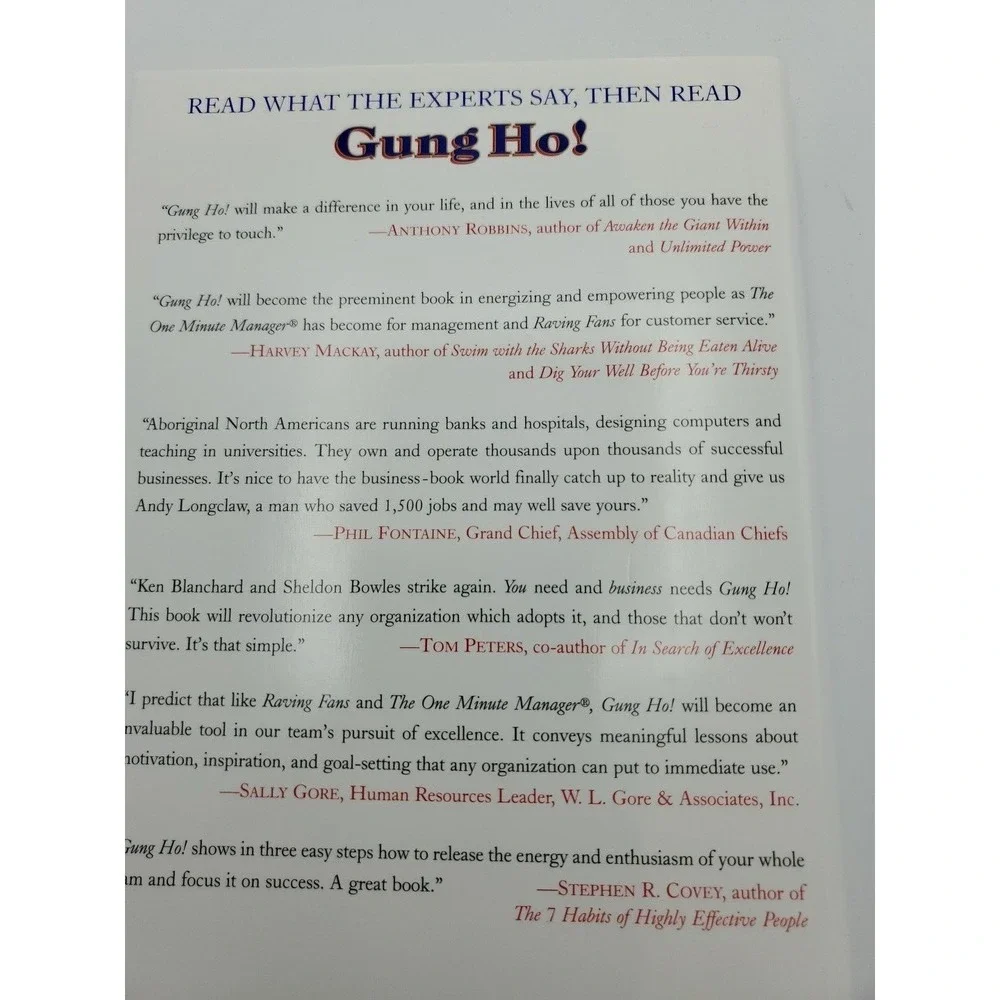 Gung Ho! Business Self Development Book By Ken Blanchard & Sheldon‎ Bowles